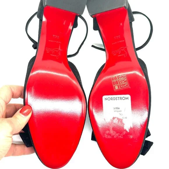 Christian Louboutin JANE BOW 55 Jacquard Marble Mary Jane Pumps Heels Shoe - Picture 14 of 16